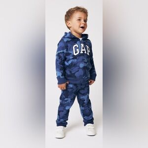 GAP Blue Camouflage Hoodie and Joggers Matching Set